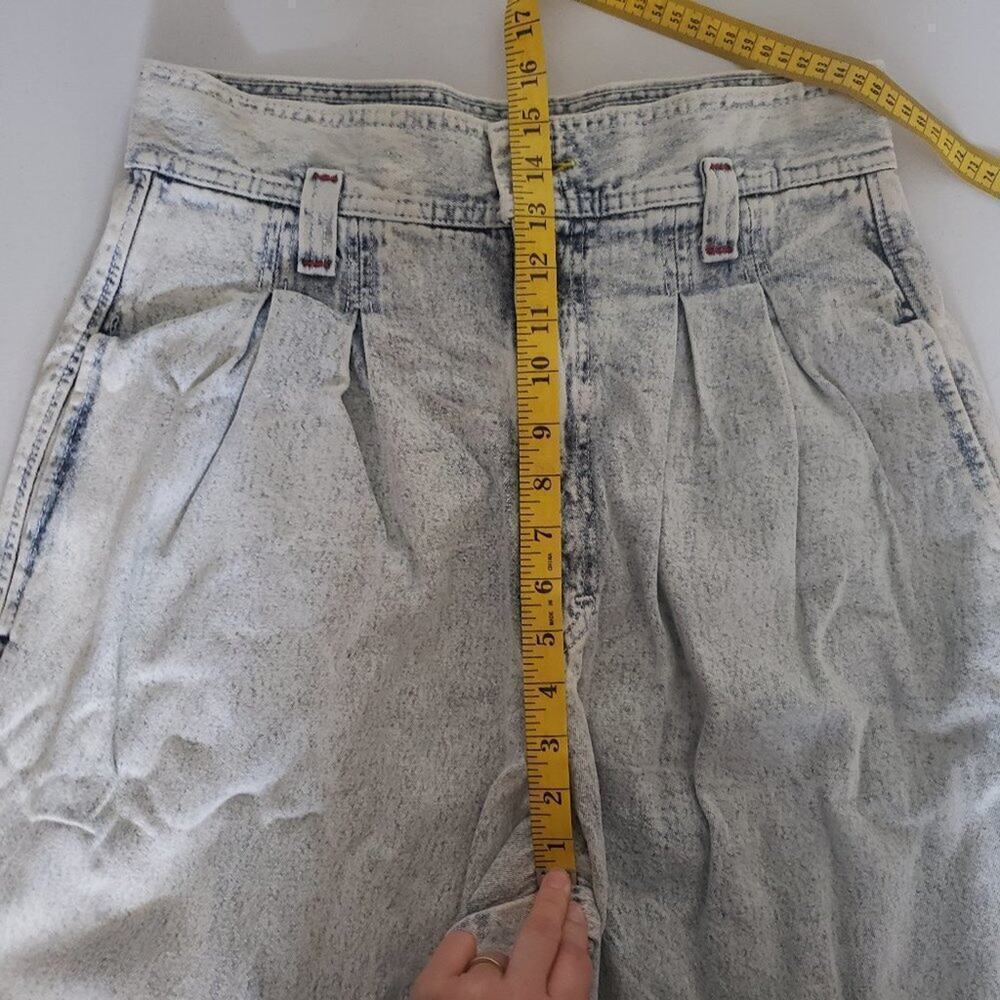 Vintage 80's/90's Lee Acid Wash High Rise Slouch Relaxed Jean Pants - Picture 11 of 11